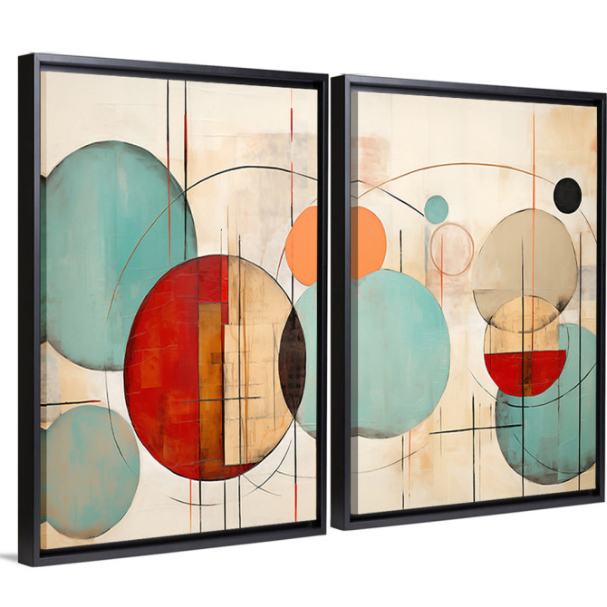Conjunto de 2 lienzos decorativos abstractos - Cuadrostock