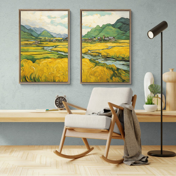 Juego de 2 cuadros decorativos de paisaje - Cuadrostock