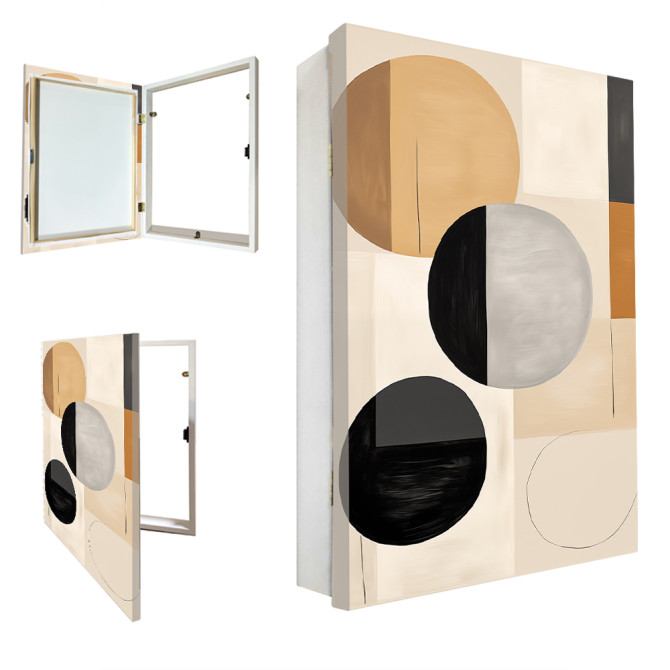 Tapa Contador de esferas en tonos marrones, beige, grises y negros| Cuadrostock