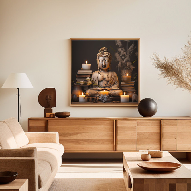 Cuadro Decorativo Zen. Arte para Pared: Diseño Buda - Cuadrostock