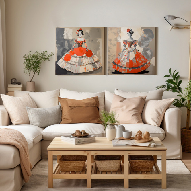 Conjunto de 2 Cuadros decorativos enmarcados: Decora con buen gusto y calidad - Cuadrostock