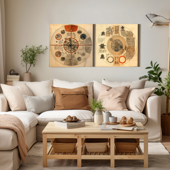 Lienzos decorativos: Elegancia y estilo en un conjunto