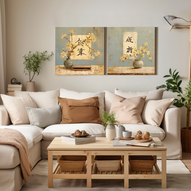 Conjunto de 2 Lienzos decorativos: Elegancia y estilo en un conjunto - Cuadrostock