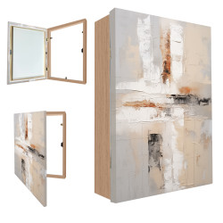 Tapa contador en tonos grises, ocres, beige y cremas | Cuadrostock