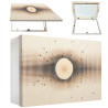 Tapa contador abstracto en tonos beige, crema y negro | Cuadrostock