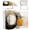 Tapa contador abstracto, en tonos beige, negro y amarillo |Cuadrostock