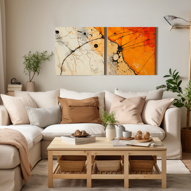 Conjunto de 2 lienzos contemporáneos y decorativos - Cuadrostock