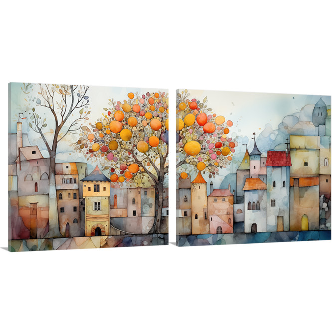 Juego de 2 cuadros decorativos modernos - Cuadrostock