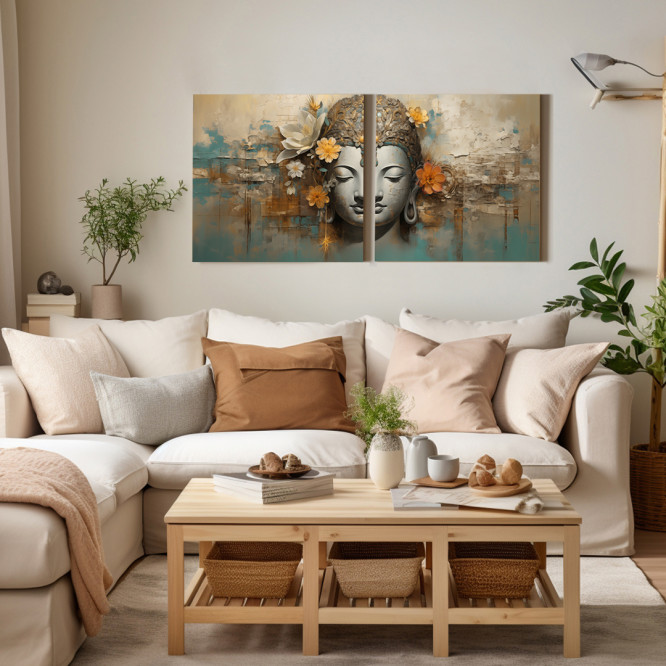 Conjunto de 2 lienzos contemporáneos y decorativos - Cuadrostock