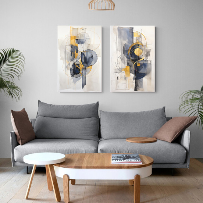 Conjunto de 2 lienzos contemporáneos y decorativos - Cuadrostock