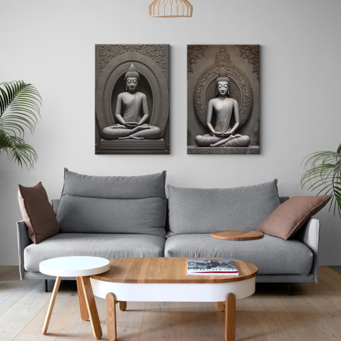 Conjunto de 2 lienzos contemporáneos y decorativos - Cuadrostock