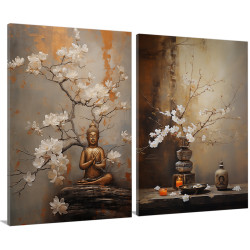 Díptico de Cuadros zen: El toque perfecto para tu hogar - Cuadrostock
