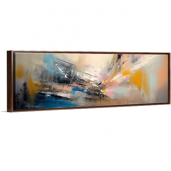 Oferta Cuadro abstracto "Cuca 01" panorámico moderno y decorativo. - Cuadrostock