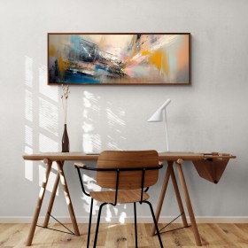 Oferta Cuadro abstracto "Cuca 01" panorámico moderno y decorativo. - Cuadrostock