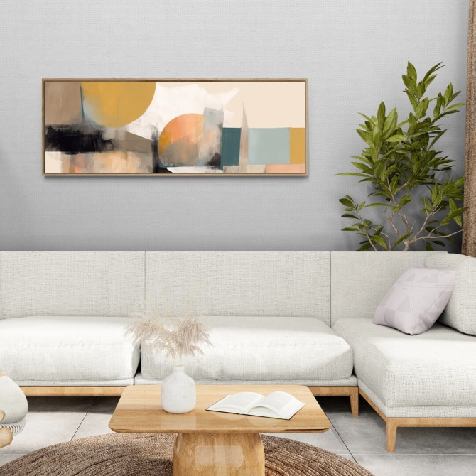 copy of Cuadro panorámico abstracto decorativo. Disponible en varios colores de marco - Cuadrostock