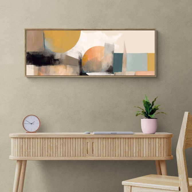 copy of Cuadro panorámico abstracto decorativo. Disponible en varios colores de marco - Cuadrostock