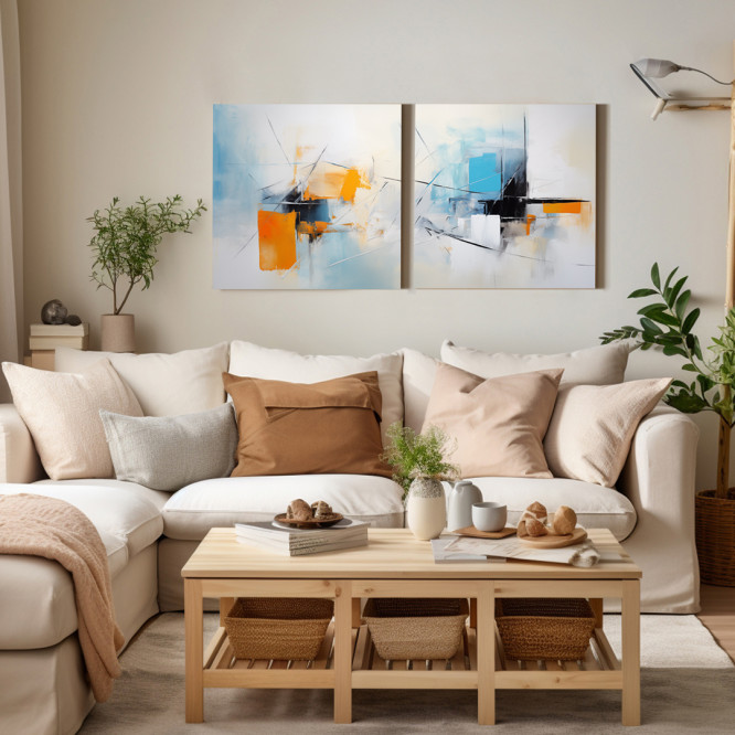 copy of Díptico de Lienzos modernos: Ideas para decorar tu hogar - Cuadrostock