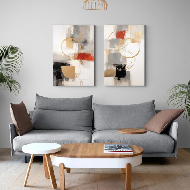 copy of Conjunto de 2 Lienzos decorativos: Elegancia y estilo en un conjunto - Cuadrostock