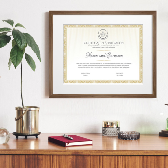 Marco madera Bjorn para diplomas - Cuadrostock