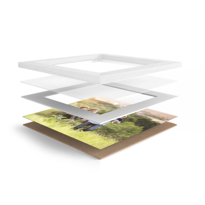 Marco de madera Asplund Blanco - Cuadrostock