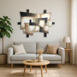 Cuadro Abstracto Vool Biga 01 – Arte decorativo hecho a mano. - Cuadrostock