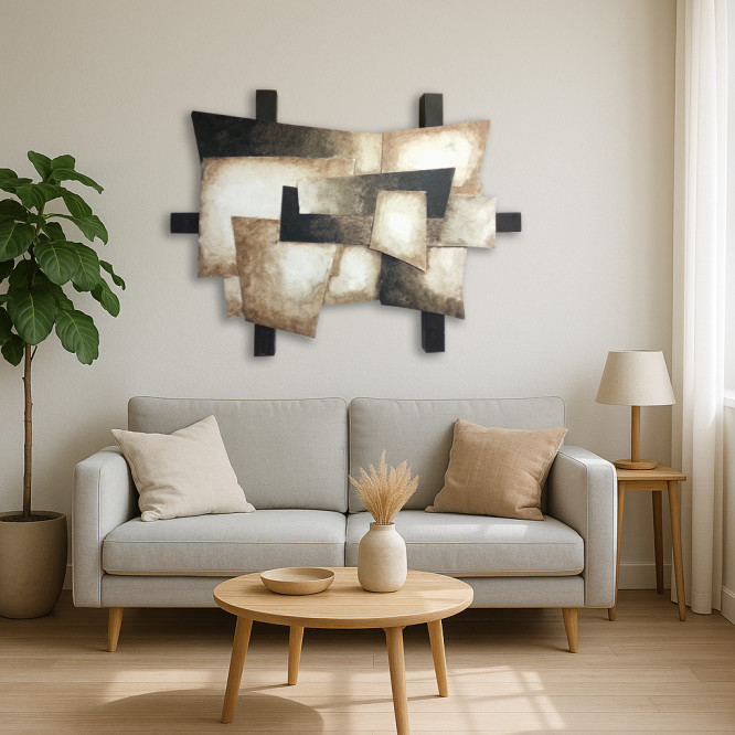 Cuadro Abstracto Vool Biga 01 – Arte decorativo hecho a mano. - Cuadrostock Cuadro Abstracto Vool Biga 01 – Arte decorativo hecho a mano. - Cuadrostock
