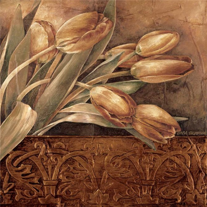 Copper Tulips II - Cuadrostock