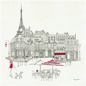 World Cafe II - Paris Red - Cuadrostock