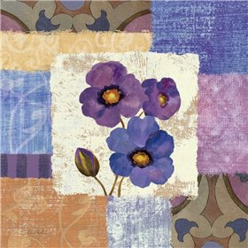 Tiled Poppies II - Purple - Cuadrostock