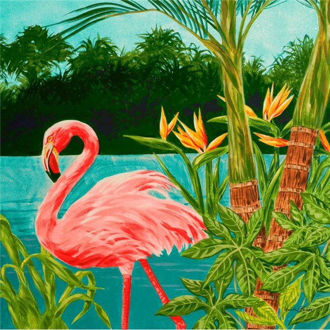 Hot Tropical Flamingo I - Cuadrostock