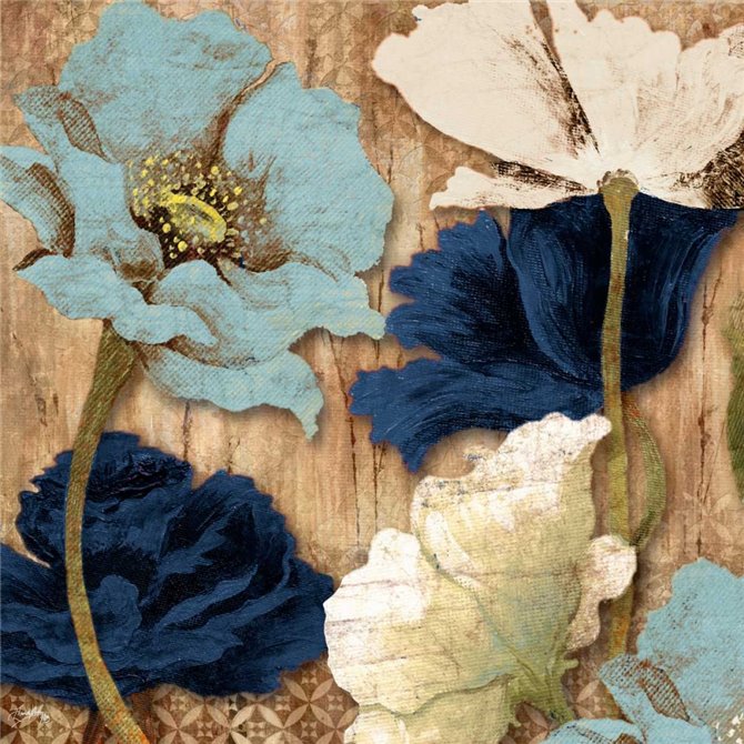 Blue Joyful Poppies II - Cuadrostock