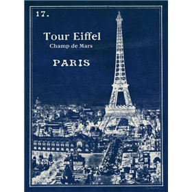 Blueprint Eiffel Tower - Cuadrostock