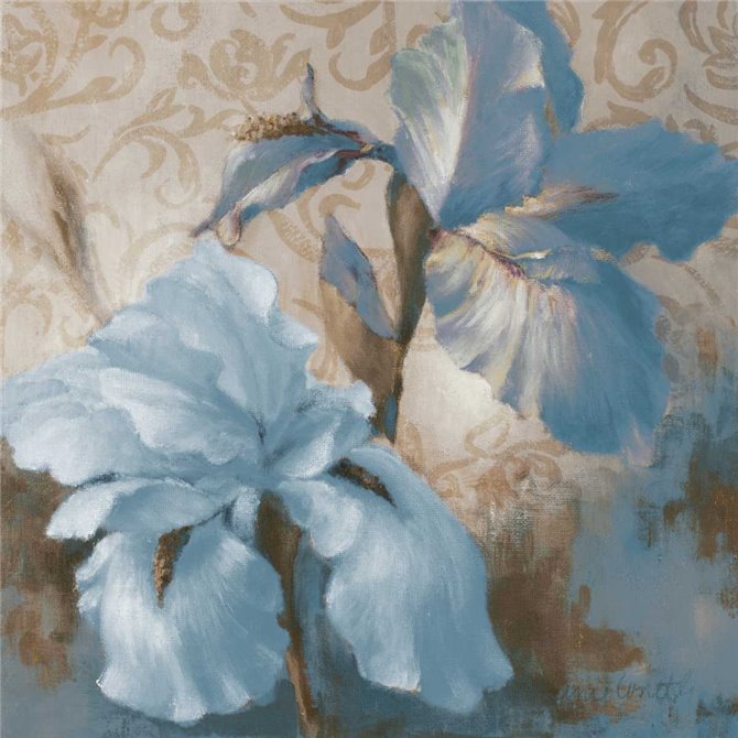 Cuadro para dormitorio - Soft Blue Blooms I - Cuadrostock