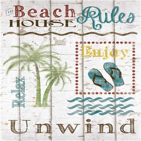 Beach House Rules - Cuadrostock
