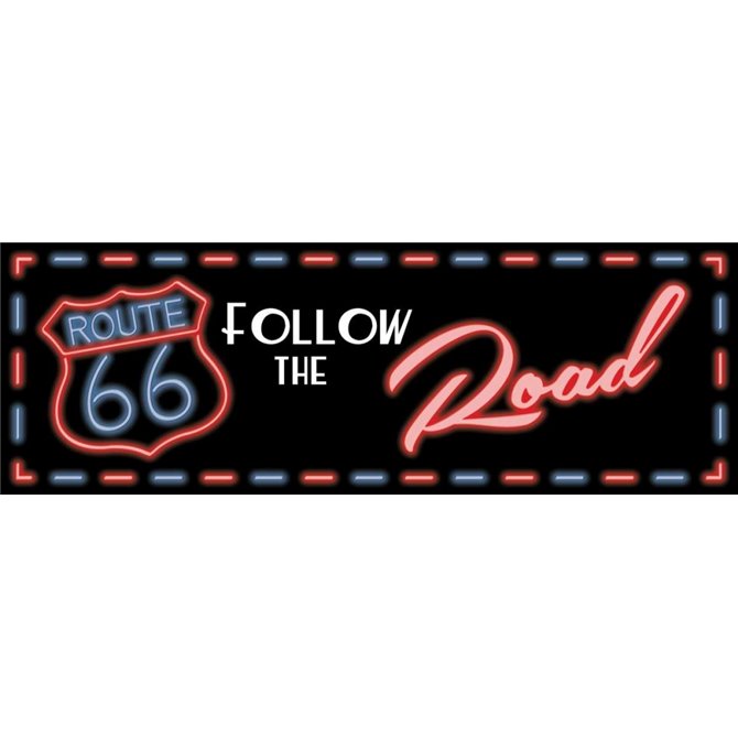 Neon Route 66 - Cuadrostock