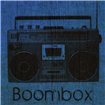 BOOMBOX ON BLUE - Cuadrostock