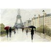 Eiffel in the Rain Marsala Umbrella - Cuadrostock