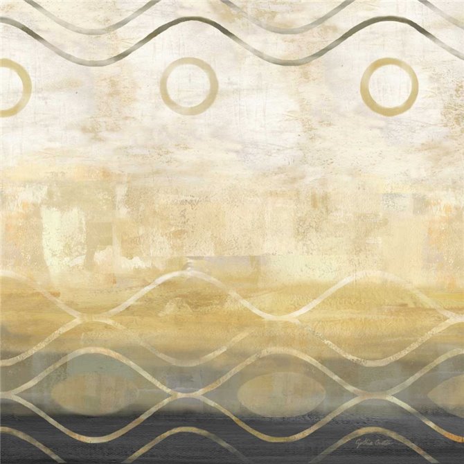 Abstract Waves Black-Gold II - Cuadrostock