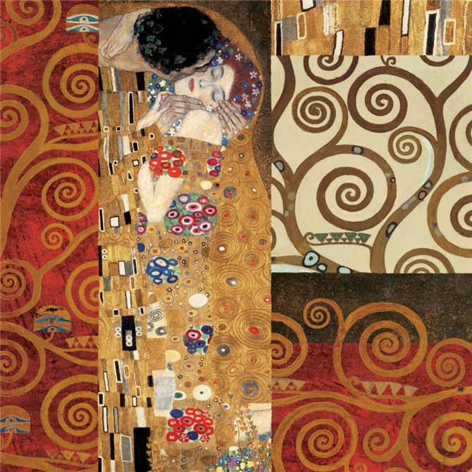 Klimt Details-The Kiss - Cuadrostock