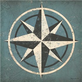 Nautical Compass Blue - Cuadrostock
