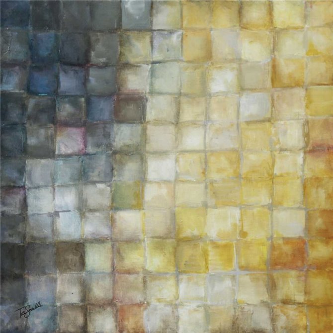 Yellow Gray Mosaics I - Cuadrostock