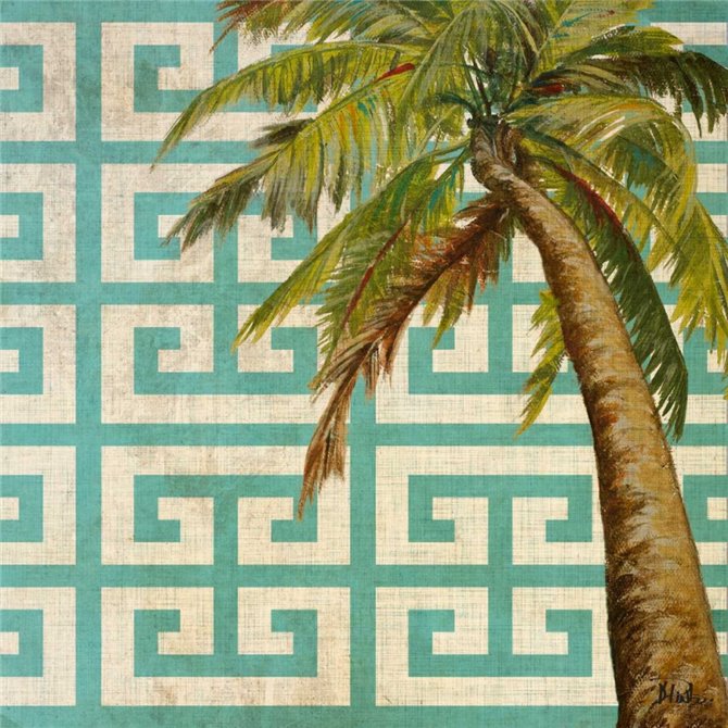 Beach Palm Turquoise Pattern II - Cuadrostock