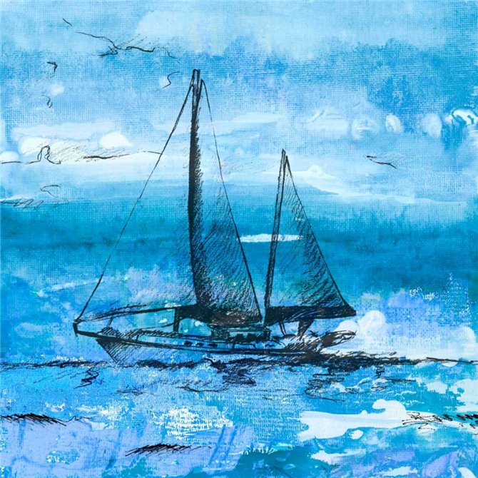 Coastal Boats in Watercolor II - Cuadrostock