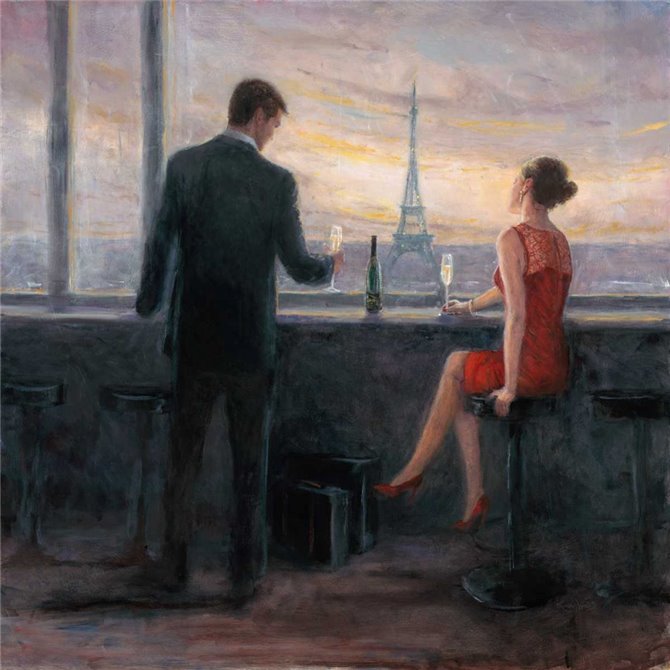 Paris Evening Romance - Cuadrostock