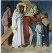 Simon of Cyrene Helps Jesus, 5th Station of The Cross - Cuadrostock