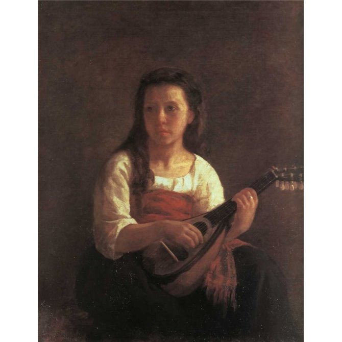 The Mandolin Player 1868 - Cuadrostock