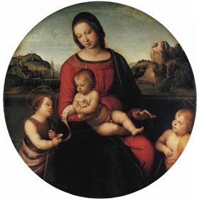Madonna And Child With Two Saints - Cuadrostock