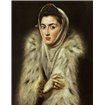 A Lady In A Fur Wrap - Cuadrostock