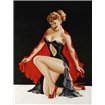 Mid-Century Pin-Ups - Magazine Cover - Little Red Cape - Cuadrostock