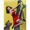 Mid-Century Pin-Ups - Moo - Up a tree - Cuadrostock